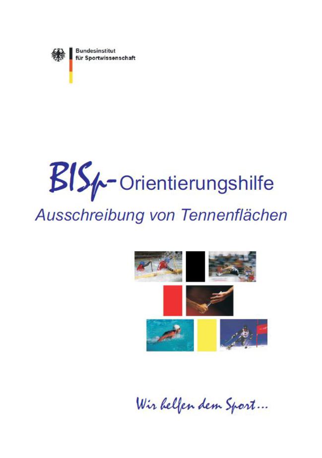 Titelbild der Orientierungshilfe zur Ausschreibung von Tennenflächen