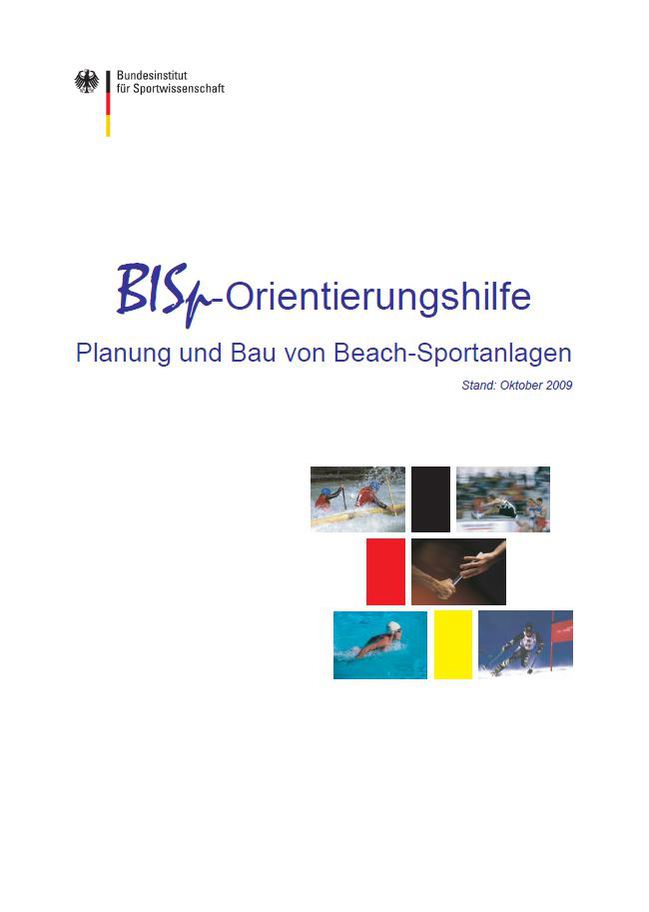 Klappenbild der Orientierungshilfe zu Planung und Bau von Beach-Sportanlagen