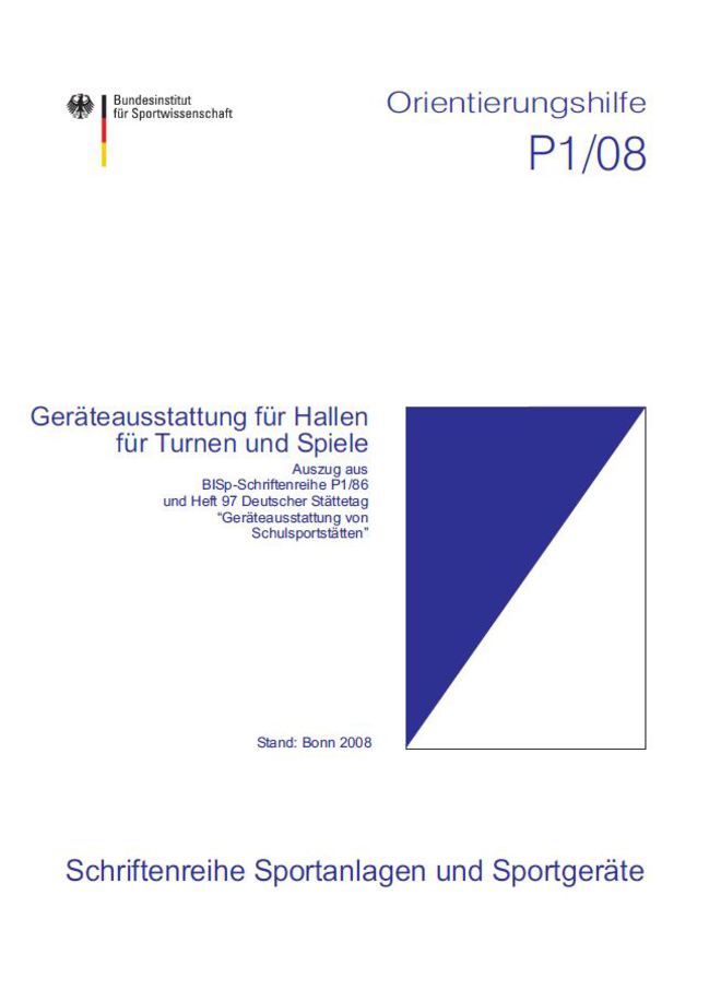 Geräteausstattung für Hallen für Turnen und Spiele