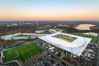 Bild zeigt die VW Arena in Wolfsburg